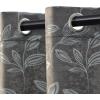 SUPERIOR Blackout Curtains, Room Darkening Window Accent for Bedroom, Sun Blocking, Thermal, Modern Bohemian Curtains, Leaves Collection, Set of 2 Panels, Rod Pocket – 52 in x 63 in, Nickel Black