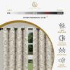 SUPERIOR Blackout Curtains, Room Darkening Window Accent for Bedroom, Sun Blocking, Thermal, Modern Bohemian Curtains, Leaves Collection, Set of 2 Panels, Rod Pocket – 52 in x 108 in, Ivory