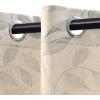 SUPERIOR Blackout Curtains, Room Darkening Window Accent for Bedroom, Sun Blocking, Thermal, Modern Bohemian Curtains, Leaves Collection, Set of 2 Panels, Rod Pocket – 52 in x 84 in, Ivory