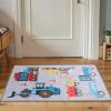 SUPERIOR City-Cruise-Nylon-Parent Area Rug, 2ft 7in x 8ft, Green Multicolor(Ivory Multicolor)