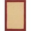 SUPERIOR Classic Collection Hand Woven Jute Rug (5’X8′) – Navy Blue(Burgundy)