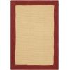 SUPERIOR Classic Collection Hand Woven Jute Rug (5’X8′) – Navy Blue(Burgundy)
