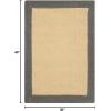 SUPERIOR Classic Collection Hand Woven Jute Rug (5’X8′) – Navy Blue(Charcoal)