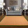 SUPERIOR Classic Collection Hand Woven Jute Rug (5’X8′) – Navy Blue(Green)