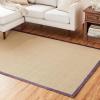 SUPERIOR Classic Collection Hand Woven Jute Rug (5’X8′) – Navy Blue(Purple)