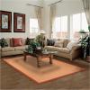 SUPERIOR Classic Collection Hand Woven Jute Rug (5’X8′) – Navy Blue(Rust)