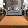SUPERIOR Classic Collection Hand Woven Jute Rug (5’X8′) – Navy Blue(Rust)