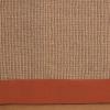SUPERIOR Classic Collection Hand Woven Jute Rug (5’X8′) – Navy Blue(Rust)