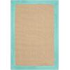 SUPERIOR Classic Collection Hand Woven Jute Rug (5’X8′) – Navy Blue(Turquoise)
