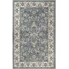 SUPERIOR Elegant Lille Collection Area Rug, 8mm Pile Height with Jute Backing, Beautiful Chic Bordered Rug Design, Anti-Static, Water-Repellent Rugs – 5ft x 8ft , Brown(Cream)