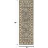 SUPERIOR Elegant Lille Collection Area Rug, 8mm Pile Height with Jute Backing, Beautiful Chic Bordered Rug Design, Anti-Static, Water-Repellent Rugs – 5ft x 8ft , Brown(Grey)