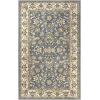 SUPERIOR Elegant Lille Collection Area Rug, 8mm Pile Height with Jute Backing, Beautiful Chic Bordered Rug Design, Anti-Static, Water-Repellent Rugs – 5ft x 8ft , Brown(Grey – Z)