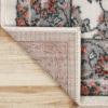 SUPERIOR Elegant Lille Collection Area Rug, 8mm Pile Height with Jute Backing, Beautiful Chic Bordered Rug Design, Anti-Static, Water-Repellent Rugs – 5ft x 8ft , Brown(Brown-salmon – Z)