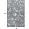 SUPERIOR Indoor 8′ x 10′ Area Rug with Jute Backing, Shabby Chic Floral Decor, Perfect for Living Room, Bedroom, Office, Hallway, Entry, Dorm, Kitchen, Hardwood Floors, Vine Collection, Grey