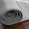 SUPERIOR Indoor 8′ x 10′ Area Rug with Jute Backing, Shabby Chic Floral Decor, Perfect for Living Room, Bedroom, Office, Hallway, Entry, Dorm, Kitchen, Hardwood Floors, Vine Collection, Grey