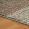 SUPERIOR Indoor Area Rug, Foam Backed, Modern Geometric Patchwork Floor Decor for Bedroom, Office, Living Room, Entryway, Hardwood Floors, Rockwood Collection, 10′ x 14′, Chocolate(Light Blue-ivory)