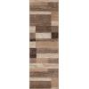 SUPERIOR Indoor Area Rug, Foam Backed, Modern Geometric Patchwork Floor Decor for Bedroom, Office, Living Room, Entryway, Hardwood Floors, Rockwood Collection, 10′ x 14′, Chocolate(Beige)