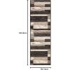 SUPERIOR Indoor Area Rug, Foam Backed, Modern Geometric Patchwork Floor Decor for Bedroom, Office, Living Room, Entryway, Hardwood Floors, Rockwood Collection, 10′ x 14′, Chocolate(A Chocolate)