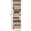 SUPERIOR Indoor Area Rug, Foam Backed, Modern Geometric Patchwork Floor Decor for Bedroom, Office, Living Room, Entryway, Hardwood Floors, Rockwood Collection, 10′ x 14′, Chocolate(Slate)