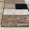 SUPERIOR Indoor Area Rug, Foam Backed, Modern Geometric Patchwork Floor Decor for Bedroom, Office, Living Room, Entryway, Hardwood Floors, Rockwood Collection, 10′ x 14′, Chocolate(Ivory Beige)