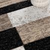 SUPERIOR Indoor Area Rug, Foam Backed, Modern Geometric Patchwork Floor Decor for Bedroom, Office, Living Room, Entryway, Hardwood Floors, Rockwood Collection, 10′ x 14′, Chocolate(Ivory Beige)