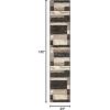 SUPERIOR Indoor Area Rug, Jute Backed, Modern Geometric Patchwork Floor Decor for Bedroom, Office, Living Room, Entryway, Hardwood Floors, Rockwood Collection, 6′ x 9′, Slate(A Chocolate)