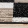 SUPERIOR Indoor Area Rug, Jute Backed, Modern Geometric Patchwork Floor Decor for Bedroom, Office, Living Room, Entryway, Hardwood Floors, Rockwood Collection, 6′ x 9′, Slate(Ivory-beige – Z)