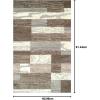 SUPERIOR Indoor Area Rug, Jute Backed, Modern Geometric Patchwork Floor Decor for Bedroom, Office, Living Room, Entryway, Hardwood Floors, Rockwood Collection, 6′ x 9′, Slate(Light Blue-ivory)