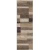 SUPERIOR Indoor Area Rug, Jute Backed, Modern Geometric Patchwork Floor Decor for Bedroom, Office, Living Room, Entryway, Hardwood Floors, Rockwood Collection, 6′ x 9′, Slate(Beige)