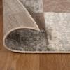 SUPERIOR Indoor Area Rug, Jute Backed, Modern Geometric Patchwork Floor Decor for Bedroom, Office, Living Room, Entryway, Hardwood Floors, Rockwood Collection, 6′ x 9′, Slate(Slate – Z)