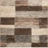 SUPERIOR Indoor Area Rug, Jute Backed, Modern Geometric Patchwork Floor Decor for Bedroom, Office, Living Room, Entryway, Hardwood Floors, Rockwood Collection, 6′ x 9′, Slate(Slate – Z)