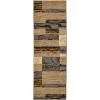 SUPERIOR Indoor Area Rug, Jute Backed, Modern Geometric Patchwork Floor Decor for Bedroom, Office, Living Room, Entryway, Hardwood Floors, Rockwood Collection, 6′ x 9′, Slate(Light Blue-beige – Z)