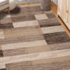 SUPERIOR Indoor Area Rug, Jute Backed, Modern Geometric Patchwork Floor Decor for Bedroom, Office, Living Room, Entryway, Hardwood Floors, Rockwood Collection, 6′ x 9′, Slate(Beige – Z)