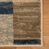 SUPERIOR Indoor Area Rug, Jute Backed, Modern Geometric Patchwork Floor Decor for Bedroom, Office, Living Room, Entryway, Hardwood Floors, Rockwood Collection, 6′ x 9′, Slate(Midnight Navy)