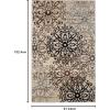 SUPERIOR Indoor Small Area Rug for Bedroom, Living/Dining Room, Entryway, Office, Farmhouse Aesthetic Floor Throw, Modern Floral Geometric Decor, Jute Backing, Leigh Collection, 3′ x 5′, Multi-colored(A Multi Colored)