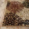 SUPERIOR Indoor Small Area Rug for Bedroom, Living/Dining Room, Entryway, Office, Farmhouse Aesthetic Floor Throw, Modern Floral Geometric Decor, Jute Backing, Leigh Collection, 3′ x 5′, Multi-colored(Brown)