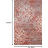 SUPERIOR Indoor Small Area Rug for Bedroom, Living/Dining Room, Entryway, Office, Farmhouse Aesthetic Floor Throw, Modern Floral Geometric Decor, Jute Backing, Leigh Collection, 3′ x 5′, Multi-colored(Ginger)
