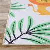 SUPERIOR Kids Indoor Area Rug, Elephant Design, Cute Rugs for Bedroom, Nursery, Playroom, Living Room, Entryway, Unique Accent, Soft Cotton Backed Rugs, Nursery Collection, 4′ x 6′, Baby Blue(Animal – Ivory)