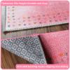 SUPERIOR Kids Indoor Area Rug, Elephant Design, Cute Rugs for Bedroom, Nursery, Playroom, Living Room, Entryway, Unique Accent, Soft Cotton Backed Rugs, Nursery Collection, 4′ x 6′, Baby Blue(Rose Pink)