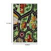 SUPERIOR Kids Indoor Area Rug, Elephant Design, Cute Rugs for Bedroom, Nursery, Playroom, Living Room, Entryway, Unique Accent, Soft Cotton Backed Rugs, Nursery Collection, 4′ x 6′, Baby Blue(Green Multicolor)