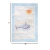 SUPERIOR Kids Indoor Area Rug, Elephant Design, Cute Rugs for Bedroom, Nursery, Playroom, Living Room, Entryway, Unique Accent, Soft Cotton Backed Rugs, Nursery Collection, 4′ x 6′, Baby Blue(Traveler – Cerulean Blue)