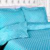 SUPERIOR Polka Dot Duvet Cover Set, Cotton Blend Bedding Sets, Soft and Wrinkle Resistant Duvet Cover with Matching Pillow Sham – Twin, Grey(Aqua)