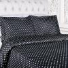 SUPERIOR Polka Dot Duvet Cover Set, Cotton Blend Bedding Sets, Soft and Wrinkle Resistant Duvet Cover with Matching Pillow Sham – Twin, Grey(Black)