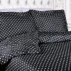 SUPERIOR Polka Dot Duvet Cover Set, Cotton Blend Bedding Sets, Soft and Wrinkle Resistant Duvet Cover with Matching Pillow Sham – Twin, Grey(Black)