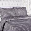 SUPERIOR Polka Dot Duvet Cover Set, Cotton Blend Bedding Sets, Soft and Wrinkle Resistant Duvet Cover with Matching Pillow Sham – Twin, Grey(Grey)