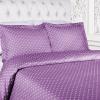 SUPERIOR Polka Dot Duvet Cover Set, Cotton Blend Bedding Sets, Soft and Wrinkle Resistant Duvet Cover with Matching Pillow Sham – Twin, Grey(Lilac)