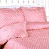 SUPERIOR Polka Dot Duvet Cover Set, Cotton Blend Bedding Sets, Soft and Wrinkle Resistant Duvet Cover with Matching Pillow Sham – Twin, Grey(Pink)