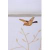 SUPERIOR Spring Embroidered Duvet Cover Set, Long-Staple Cotton, Full/Queen White(Brown Swallow)