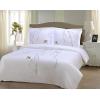 SUPERIOR Spring Embroidered Duvet Cover Set, Long-Staple Cotton, Full/Queen White(Spring)