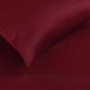 Standard Pillowcases 300-Thread Long-Staple Combed Cotton Sateen, 2-Piece Set, White(Burgundy)